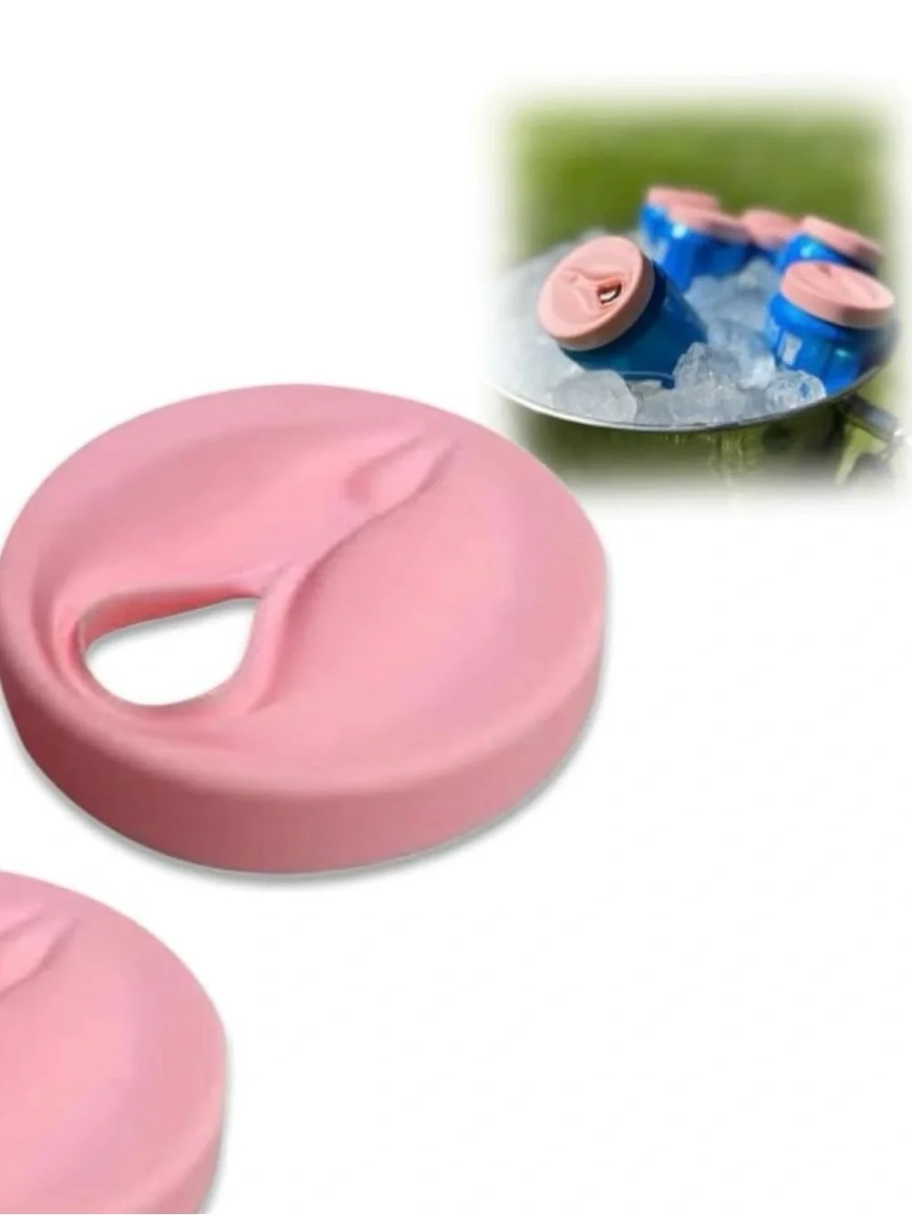 “Pink Is My Favorite Color” Reusable Silicone Beverage Topper (Price for 1)